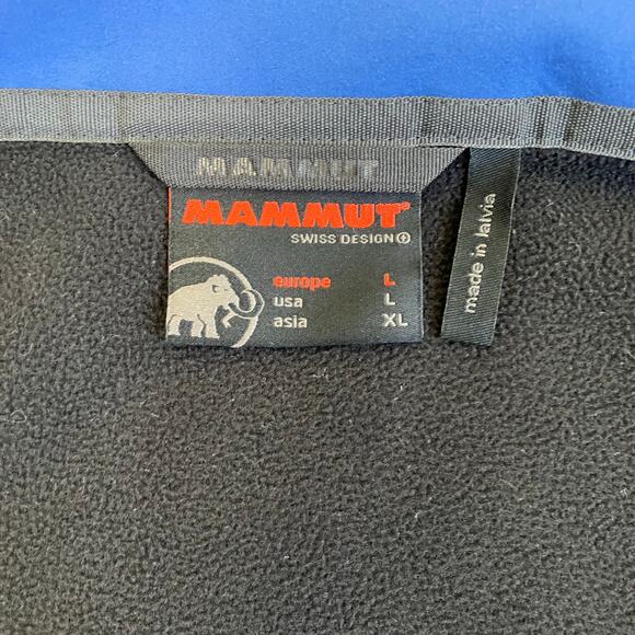 Mammut Mens Sz L Peludo Softech Jacket in Blue Fleece Lined Lightweight Outdoors - Picture 9 of 16